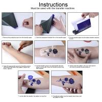 100Pcs Papel De Transferencia Tatuaje Transparente Con Patrón Cálido Estilo JC TATTOO Accesorios Para Tatuaje Material Plástico - details 0