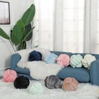 Cojín Decorativo En Forma De Bola Grande Aesthetic Cute Para Navidad Rojo Gris Cojín De Silla American Style Fibra De Poliéster No Removible Y Lavable - details 7