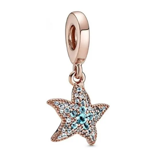 Pandora - Abalorio Colgante de Estrella de Mar brillantemente, Viene con El embalaje de Caja De Regno original. - 1