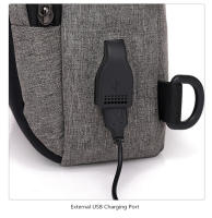 Bolsa De Hombro Pequeña Para Hombre Con Carga USB Impermeable Bolsa De Pecho Para Viaje Estilo Business Material Oxford - details 17