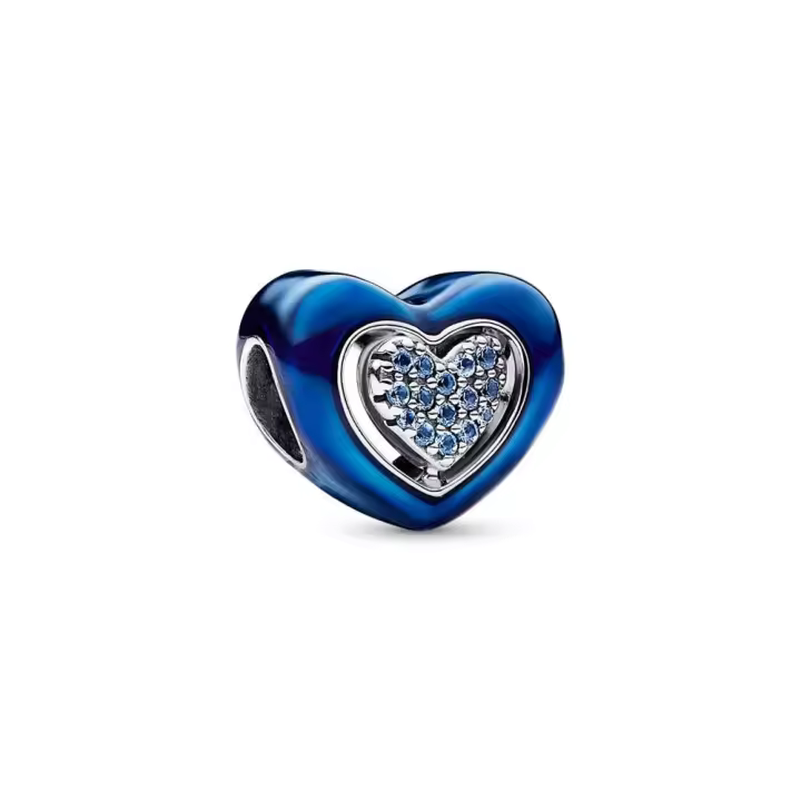 792750C01 - Charm en plata de ley Corazón Giratorio Azul Pandora 792750C01 PANDORA Raíz Joyas Pandora MUJER inicio Charm Pandora Mujer Pandora Original - 1
