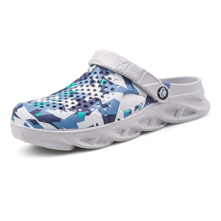 Sandalias Planas Para Hombre Zapatillas De Jardín Plataforma EVA Sandalias De Verano Antideslizantes Para Exteriores Y Interiores - 1