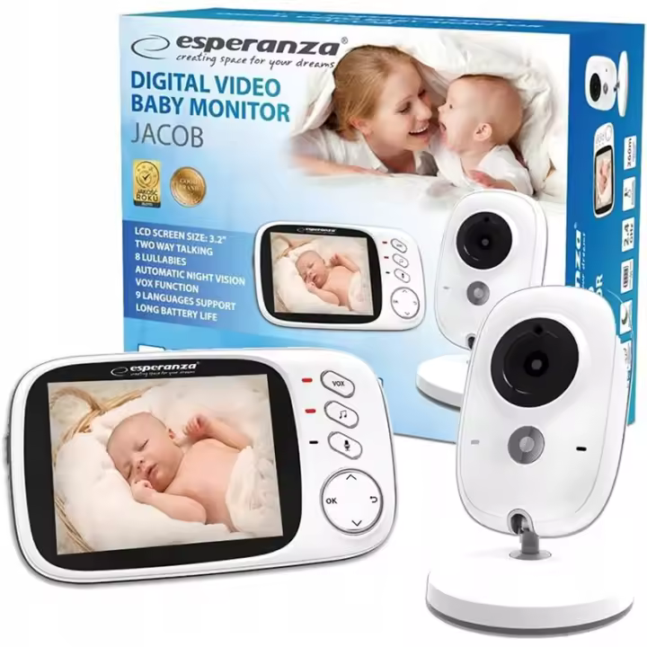 Esperanza EHM002 Monitor LCD para bebés 3,2" Blanco - 1