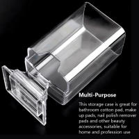 Caja De Almacenamiento Para Uñas Transparente De Acrílico a Prueba De Polvo Organizador De Accesorios De Manicura Para Algodón De Uñas - details 2