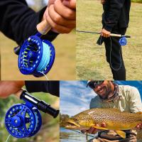 Carrete De Pesca Al Fly Sougayilang CNC Machined Aluminio Cuerpo Acero Inoxidable Eje Principal Knob Antideslizante 5/6 Pesca - details 20