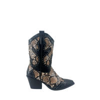 MODELISA Bota Cowboy Campera Con Tacón Ancho Estampado Animal Print Estilo Casual Para Mujer - details 0