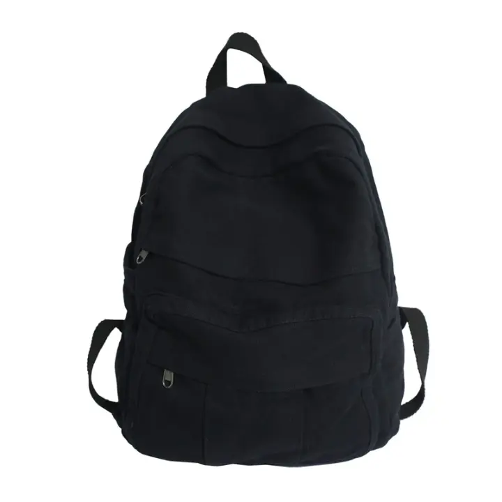 Mochila De Lona Para Mujer Gran Capacidad Estilo Vintage Para Estudiantes De Colegio Y Viajes Mochila Casual Para Damas - 1