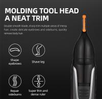 Trimmer De Barba Recargable 3 En 1 Para Hombres Micro Afeitadora Limpiador De Pelo De Nariz Y Orejas Set De Aseo Kemei KM-312 - details 7
