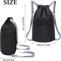 Bolsa with Cordón, Mochila de Cuerdas, Impermeable Mochila Tela, Gymsack Fácil de Doblar Para Guardarla, Bolsa de Hombre Doble - details 0
