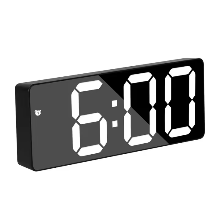 Reloj Despertador Electrónico LED de Doble Uso, Reloj de Estilo Minimalista with Batería recargable - 1