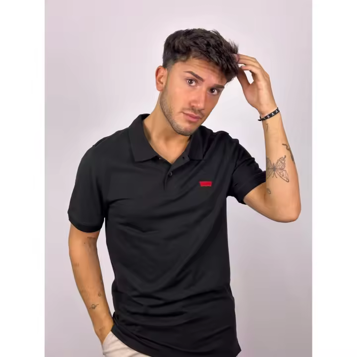 Polo Levis Slim Housemark Meteorite Black - 1