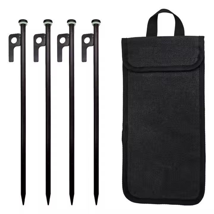 Juego De 4/8 Palos De Tenda De Acero Forzado Con Bolsa De Almacenamiento Para Acampar Y Construcción De Carpa Durable Para Exterior - 1
