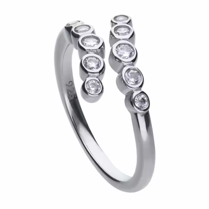 Anillo Diamonfire circonita bisel - 1
