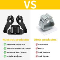 Soporte De Mopa Y Escoba De Pared Para Cocina Y Baño Organizador Ecológico De Acero Inoxidable Resistente Al Agua Con Clip De Almacenamiento - details 4
