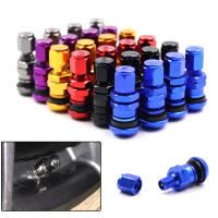 Kit De Valvulas De Rueda Para Coche Camión Motocicleta 4Pcs Con Cierre De Polvo Metálico Y Tornillo Material De Aluminio - details 1