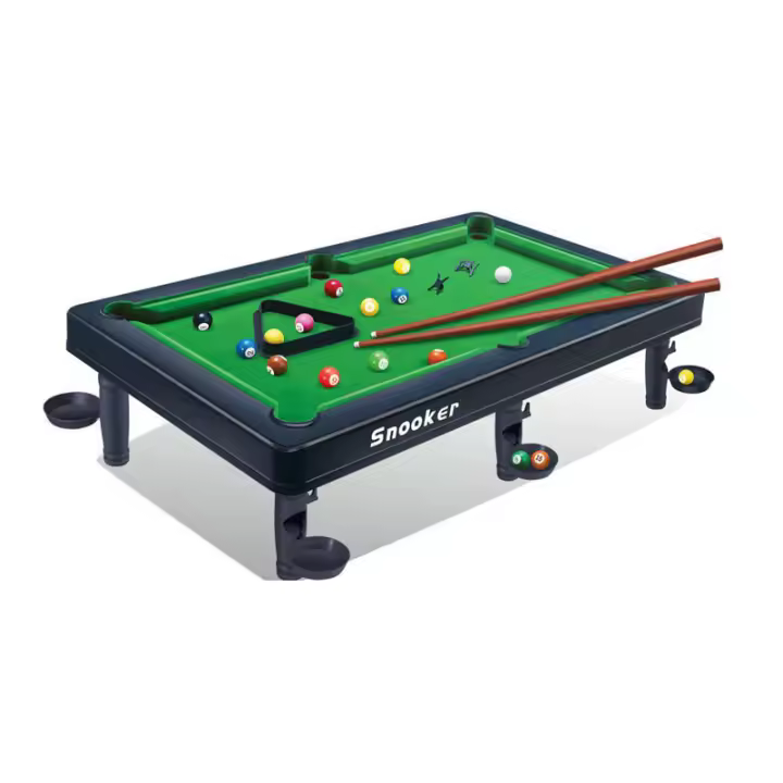Mini juego de mesa de billar, juego de billar portátil pequeño, viene con 2 tacos, 16 bolas y triángulo para fiestas de viaje - 1