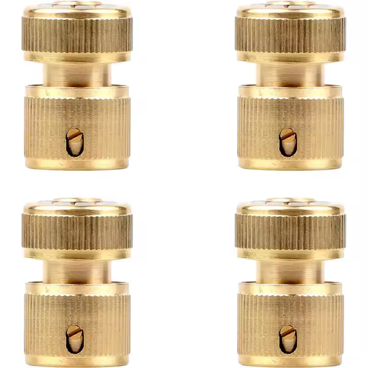 4 piezas de latón Macizo para Manguera de Jardín Para Grifo de cocina de Jardín, conductores de 1/2" - 1