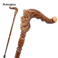 Bastón De Madera Marrón De Santa Claus Para Cosplay Y Fiestas De Halloween Bastón De Moda Con Punta De Goma 96cm - details 3