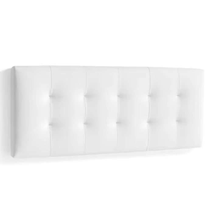 Meimon cabecero horizontal está tapizado en ecopiel de tacto suave y acolchado interiormente con algodón guateado para un extra de confort, estructura de madera de pino, Medidas: 150/160 x 60 x 9 cm - 1