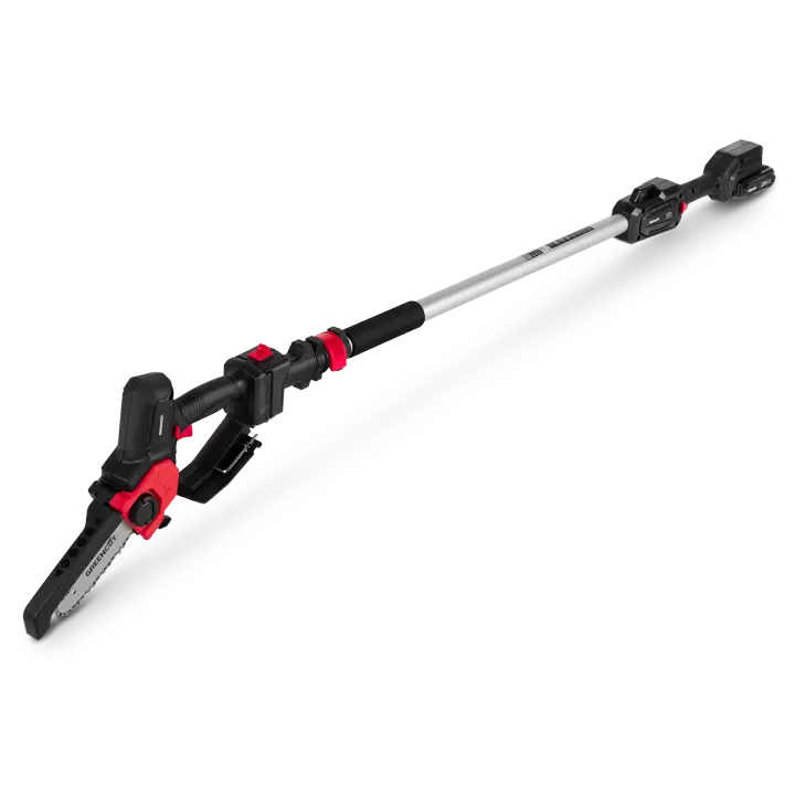 GREENCUT PP200L - Podadora de altura telescópica de batería de 240V, espada de 152mm, altura máxima de 225cm con barra extensible, INCLUYE batería y cargador - 1