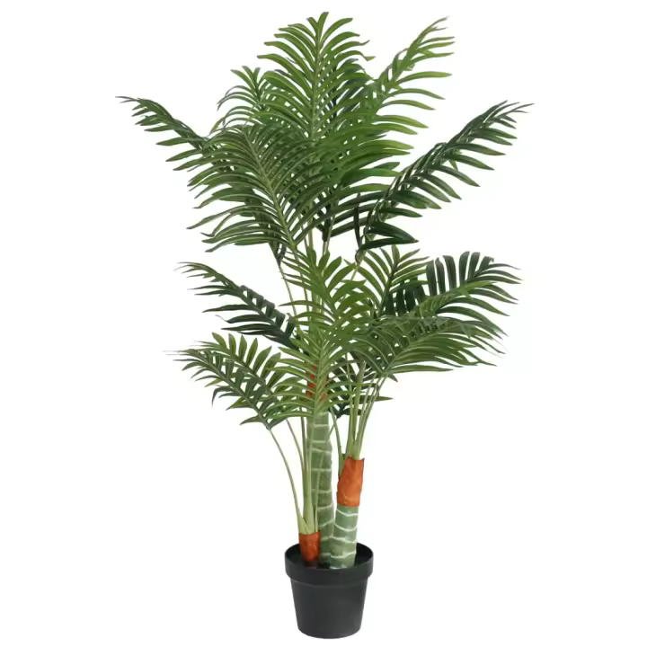 vidaXL Palmera artificial con 3 troncos PP verde Dimensiones 85 cm, 120 cm, 180 cm - 1