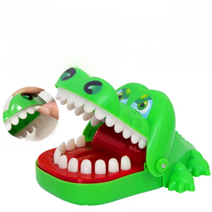 Juguete De Mordida De Cocodrilo Y Dientes De Tiburón Juego De Parentezco Juguete De Mordedura De Perro Para Juegos Multijugadores Prop De Hombre - 1