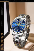 Reloj De Pulsera De Cuarzo Para Hombre BINBOND B2521 Lujo Moda Negocios Impermeable Con Fecha Y Sección Deportiva Reloj De Pulsera Masculino De Acero Inoxidable - details 3