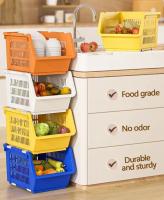 Cesta De Almacenamiento Plegable Con Ruedas Alta Capacidad Para Baño Cesta De Frutas Y Vegetales Multi Capas Para Juguetes - details 1