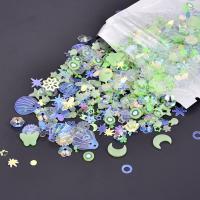 10g Mezcla De Lentejuelas Luminosas Para Brillar En La Oscuridad Con Diseño De Nieve Y Pluma Redonda Concauda Para Decoración De Joyería Y Uñas - details 3