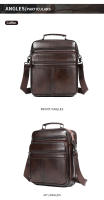 Bolsa De Hombro Para Laptop De 13 Pulgadas WESTAL Para Negocios Y Documentos Correa Ajustable Material Principal Cuero Genuino Estilo Casual - details 14