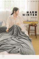 Manta De Terciopelo Coral Japonesa 300gsm Estilo Primavera Verano Suave Y Fluffy Falso Piel De Mocoso Cubierta De Sofá Sólida Manta De Cama En Cuadros - details 0