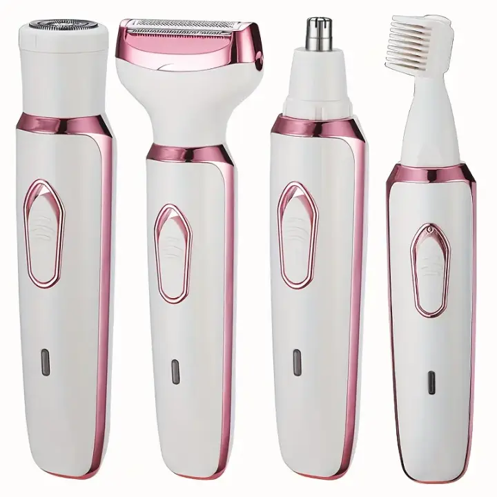 Depiladora corporal 4 en 1 para depilación de axilas, Afeitadora eléctrica para pelo de piernas y bikini, afeitadora de tijera, recortadora para mujeres - 1