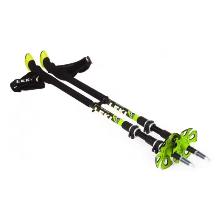 LEKI AERGON 3 V PALOS TELESCÓPICOS - 3 Segmentos - Aluminio - Neopreno - Ajuste de Longitud 110-150 Cm - 307G - Diámetro del Palo 18/16/14mm - 1