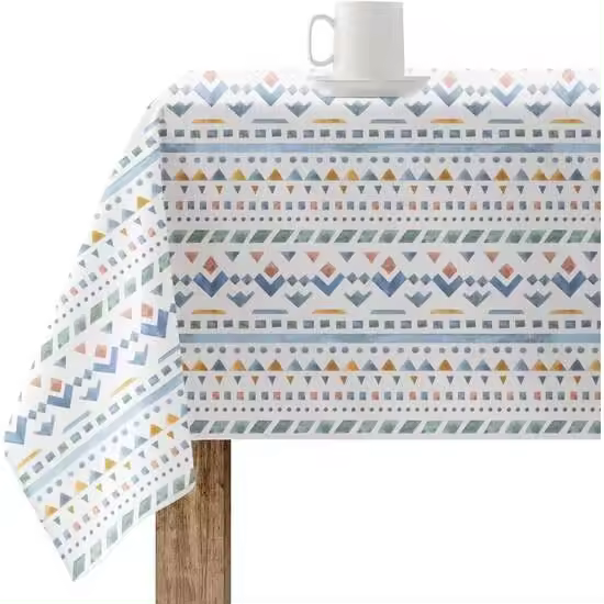 BL BELUM - Mantel Antimanchas Varios Tamaños - Mantel Tacto Extrasuave Color Multicolor - Mantel 100% Made in Spain Tejido 100% algodón orgánico - Mantel Modelo 220-15 - 1