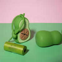 Dispensador De Bolsas De Basura En Forma De Aguacate Para Perros Con Attatchment Para Correa Herramientas Para El Hogar Y Jardín - details 0