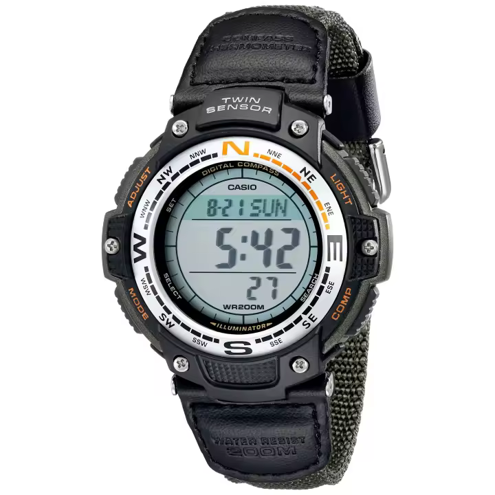 Reloj Hombre Casio TWIN SENSOR SGW-100B-3V con Brújula Digital y Termómetro - 1