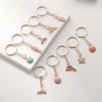 Llavero De Animal Marítimo Para Navidad 10 Piezas Con Colgante De Cuerpo De Pez Delfín Caballito De Mar Y Concha Accesorios De Moda Unisex - details 0