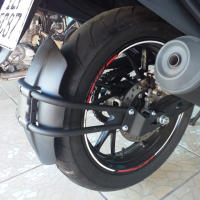Guardabarros Trasero Resistente a La Tierra Para Motocicleta Para Honda NC750X 2021 NC700 NC750D Ninja 250 Negro ABS Plástico + Soporte De Aluminio De Alta Calidad - details 3
