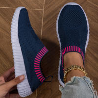 Zapatillas De Mujer Transpirables De Tejido Ligero Y Malla Para Exterior Con Cordones Casual Zapatos De Piso Bajo Estilo Étnico - details 11