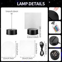 Juego De 4 Piezas De Esqueletos De Acrílico Claros Con Base De Lámpara Y Control Remoto Y Cable USB Para Artesanía De Navidad Luz Nocturna Para Habitación - details 1