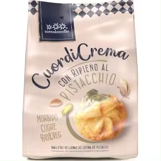 GALLETA RELLENA CREMA PISTACHO 200 gr BIO - 1