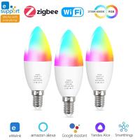 Bombilla LED Inteligente EWelink E14 Luz Candle RGB Control Remoto APP Y Voz Google Home Decoración Para Habitación - details 5