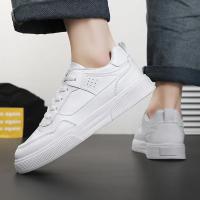 Zapatos Casuales Para Hombre En Cuero Blanco Ligeros Y Transpirables Con Plataforma Zapatillas De Patinaje Deportivas De Verano Y Otoño - details 17
