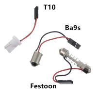 10Pcs Adaptador De Bombilla LED T10/W5w Para Placa De Licencia BA9S/Festoon Con Alambre Y Soporte De Enchufe Compatible Con Automóviles - details 0