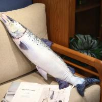 Juguete De Peluche 3D Simulación Peces Mero Salmón Saury Cordero Cojín Creativo Para Sofá Regalo Para Niños Animal De Peluche Tipo Muñeco Relleno De Algodón PP - details 5