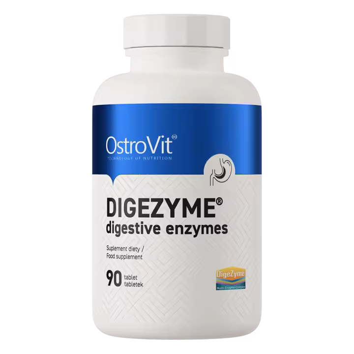 Enzimas digestivas OstroVit/  Digezyme 90 comprimidos/ Para deportistas / Vitaminas y minerales / Multivitaminas / provipzone - 1