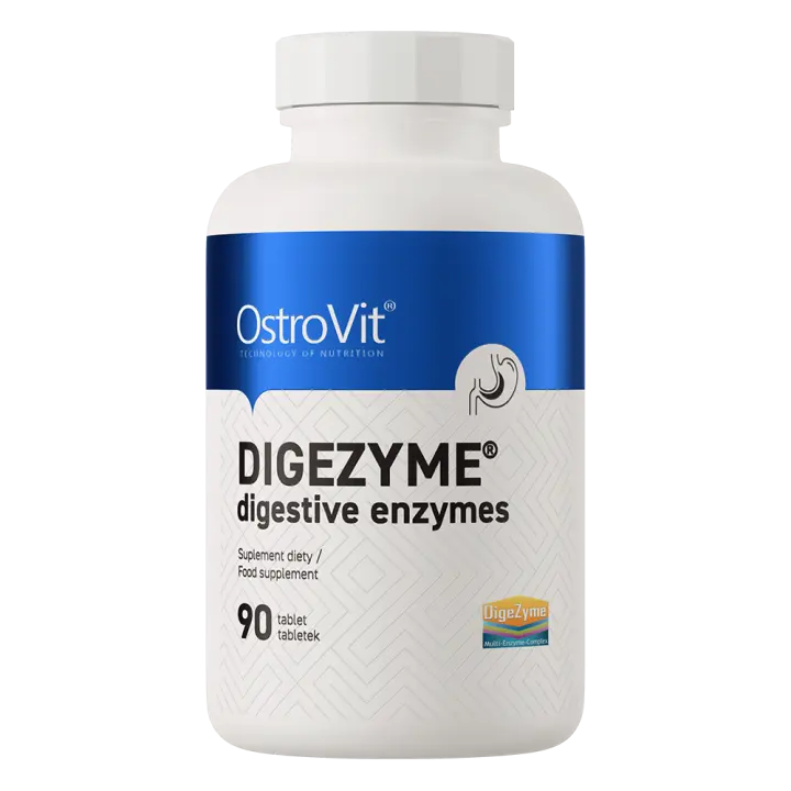 Enzimas digestivas OstroVit/  Digezyme 90 comprimidos/ Para deportistas / Vitaminas y minerales / Multivitaminas / provipzone - 1