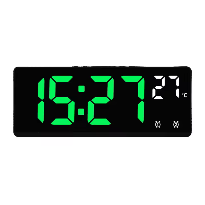 Reloj Electrónico Multifunción Con Alarma De Multiset Espejo Reloj De Decoración Para El Hogar Pantalla Grande Y Sencilla - 1