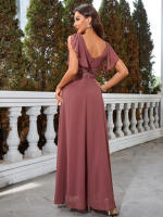 Vestido Elegante De Tela De Encaje Con Cinturón UNITHORSE Para Fiesta De Graduación Comida Elegante Boda Vestido De Noche Para Mujer - details 4
