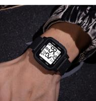 Reloj Deportivo Digital Para Hombre YIKAZE Negro Resistente Al Agua 3Bar Reloj Militar Con Alarma Y Cronómetro Pantalla LED Reloj De Pulsera Electrónico - details 5